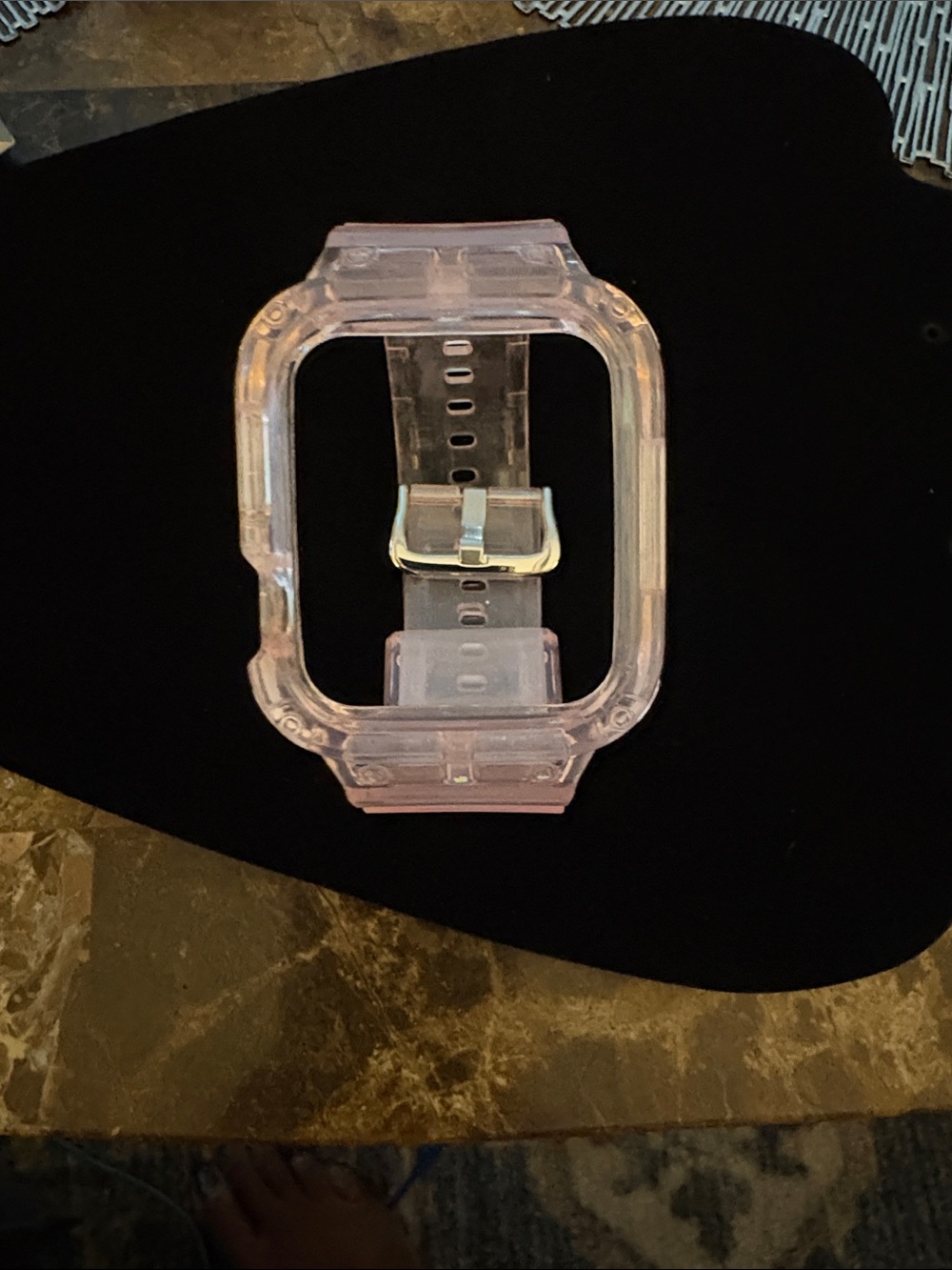 Clear Pink Protective Smartwatch Case and Band